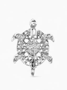 Брошь «Этника. Черепашка», разноцветная в серебре