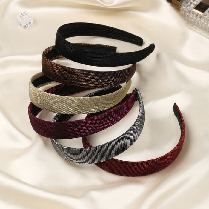 Ободок для волос QF «Классика», блеск, 2.5 см, МИКС