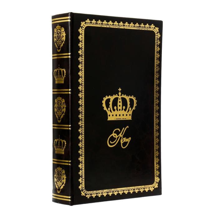 Шкатулка - книга сейф «Король», дерево, искусственная кожа, 26×17×5 см