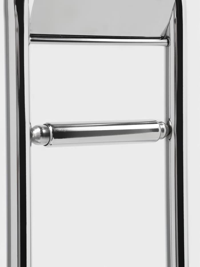 Ёршик для унитаза с подставкой напольный, 22×22×82 см, с держателем для туалетной бумаги, хром