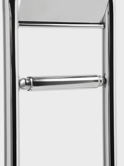 Ёршик для унитаза с подставкой напольный, 22×22×82 см, с держателем для туалетной бумаги, хром