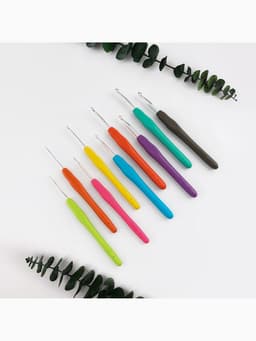 Набор крючков для вязания, d=2-6 мм, 14 см, 9 шт., разноцветный