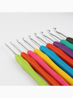 Набор крючков для вязания, d=2-6 мм, 14 см, 9 шт., разноцветный