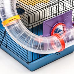 Клетка для грызунов малая, 40×25×22 см, с лабиринтом, колесом и домом, цвет МИКС