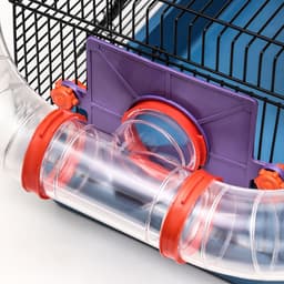 Клетка для грызунов малая, 40×25×22 см, с лабиринтом, колесом и домом, цвет МИКС