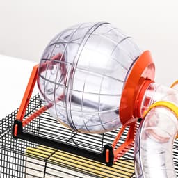 Клетка для грызунов малая, 40×25×22 см, с лабиринтом, колесом и домом, цвет МИКС