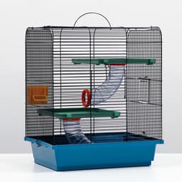 Клетка для грызунов «Дом», 39×29×49 см, трехярусная, цвет МИКС