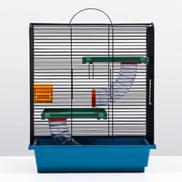 Клетка для грызунов «Дом», 39×29×49 см, трехярусная, цвет МИКС
