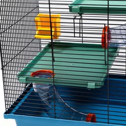 Клетка для грызунов «Дом», 39×29×49 см, трехярусная, цвет МИКС