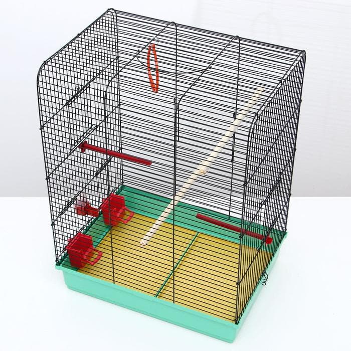 Клетка «Грация», 4 яруса, 50×36×65 см, микс цветов