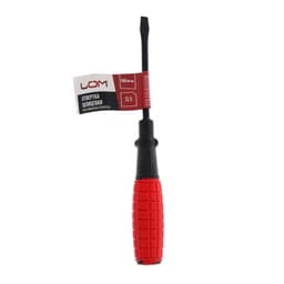 Отвертка шлицевая ЛОМ, обрезиненная рукоятка, SL5×100 мм