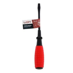 Отвертка шлицевая ЛОМ, обрезиненная рукоятка, SL6×100 мм