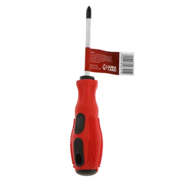 Отвертка крестовая ЛОМ, магнит, двухкомпонентная рукоятка, PH2×75 мм