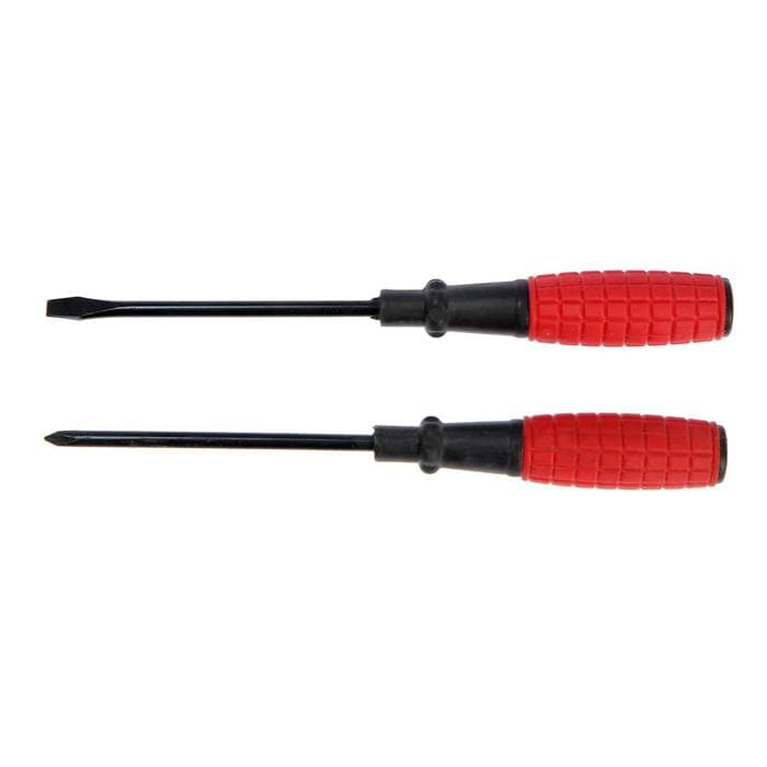 Набор отверток ЛОМ, обрезиненные рукоятки, PH1/SL5×100 мм, 2 шт.