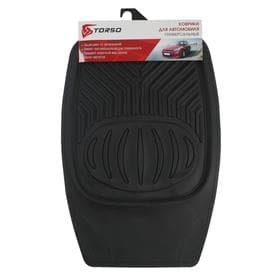 Набор автомобильных ковриков TORSO, резина, 70×48 см, 50×48 см, черный, 4 шт.