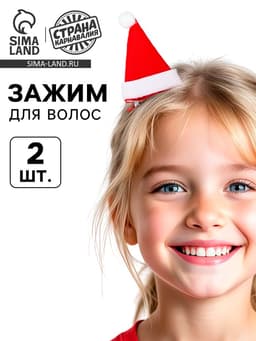 Зажим для волос карнавальный «Колпачок», набор 2 шт.