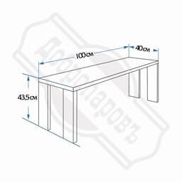 Лавка деревянная, 100×40×43.5 см, липа, «Добропаровъ»