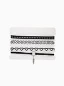 Чокер «Ассорти романтика», набор 4 шт. чёрный в серебре, 30.5 см