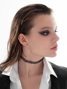 Чокер «Ассорти романтика», набор 4 шт. чёрный в серебре, 30.5 см