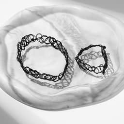 Набор 2 предмета: чокер, браслет «Классика», чёрный, 30 см