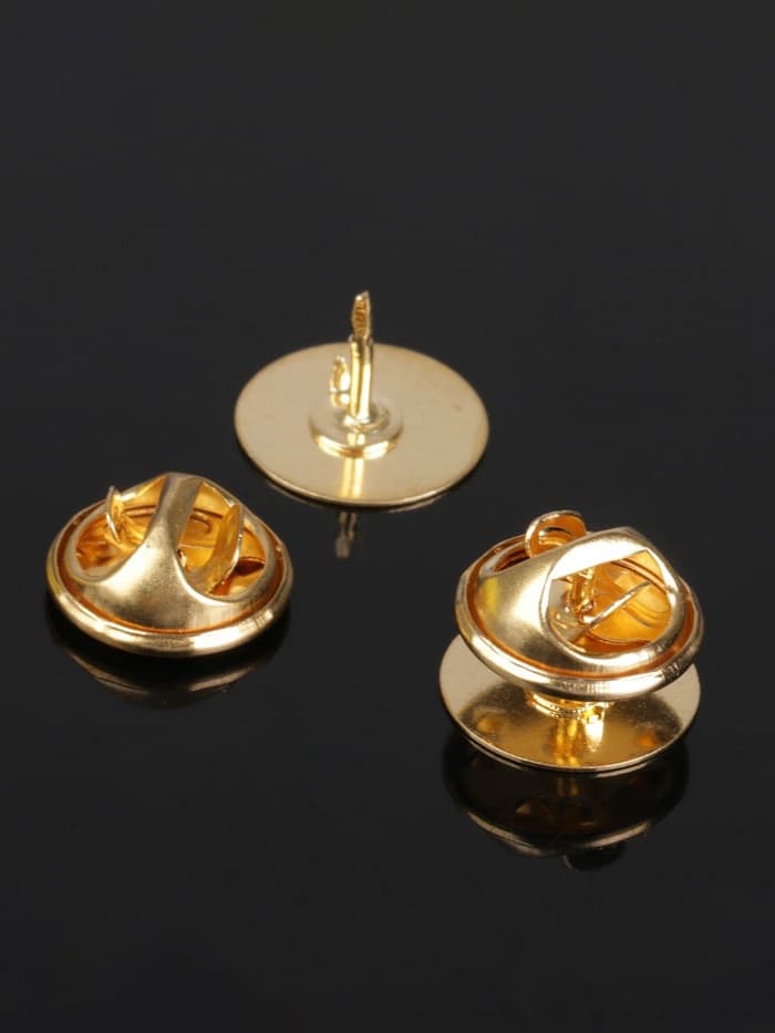 Основа для броши/значка (набор 5 шт.), площадка 1.5 см, цвет золото