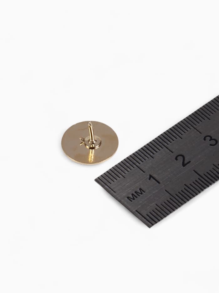 Основа для броши/значка (набор 5 шт.), площадка 1.5 см, цвет золото