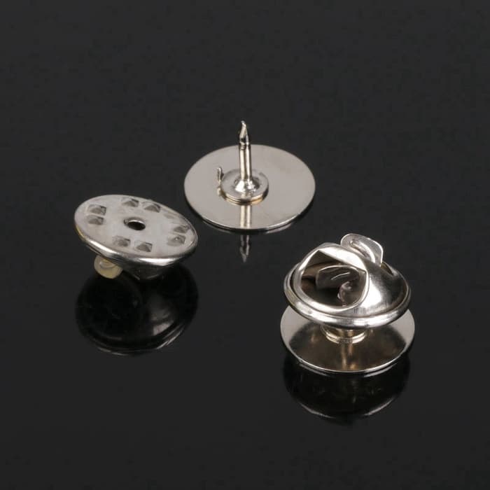 Основа для броши/значка (набор 5 шт.), площадка 1.5 см, цвет серебро