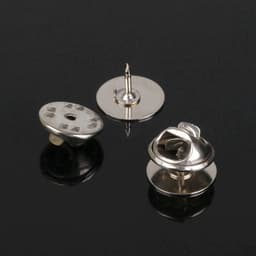 Основа для броши/значка (набор 5 шт.), площадка 1.5 см, цвет серебро