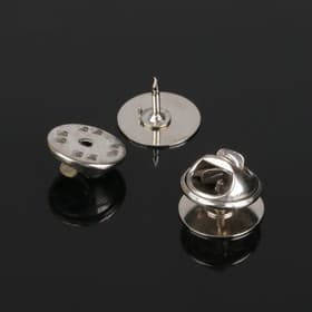 Основа для броши/значка (набор 5 шт.), площадка 1.5 см, цвет серебро