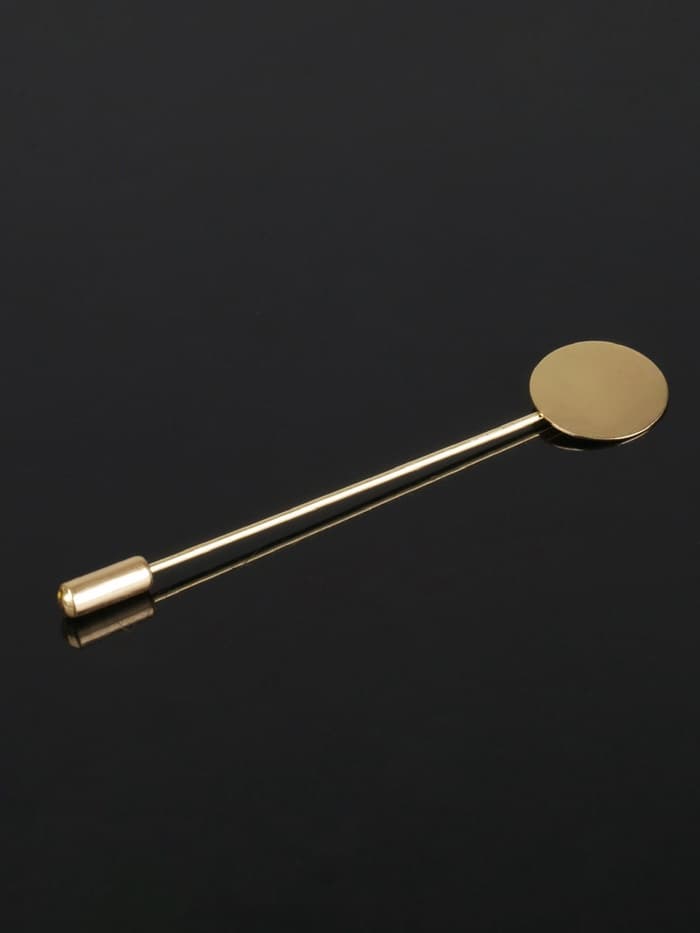 Основа «Брошь-игла» L= 7.2 см, площадка 1.5 см (набор 5 шт.), цвет золото