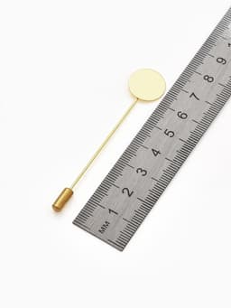 Основа «Брошь-игла» L= 7.2 см, площадка 1.5 см (набор 5 шт.), цвет золото