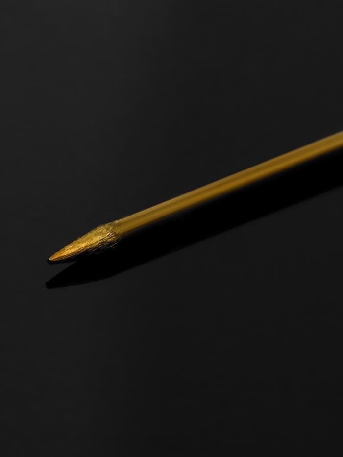 Основа «Брошь-игла» с бусиной d=1 см (набор 5 шт.), L=7.5 см, площадка 1.5 см, цвет золото