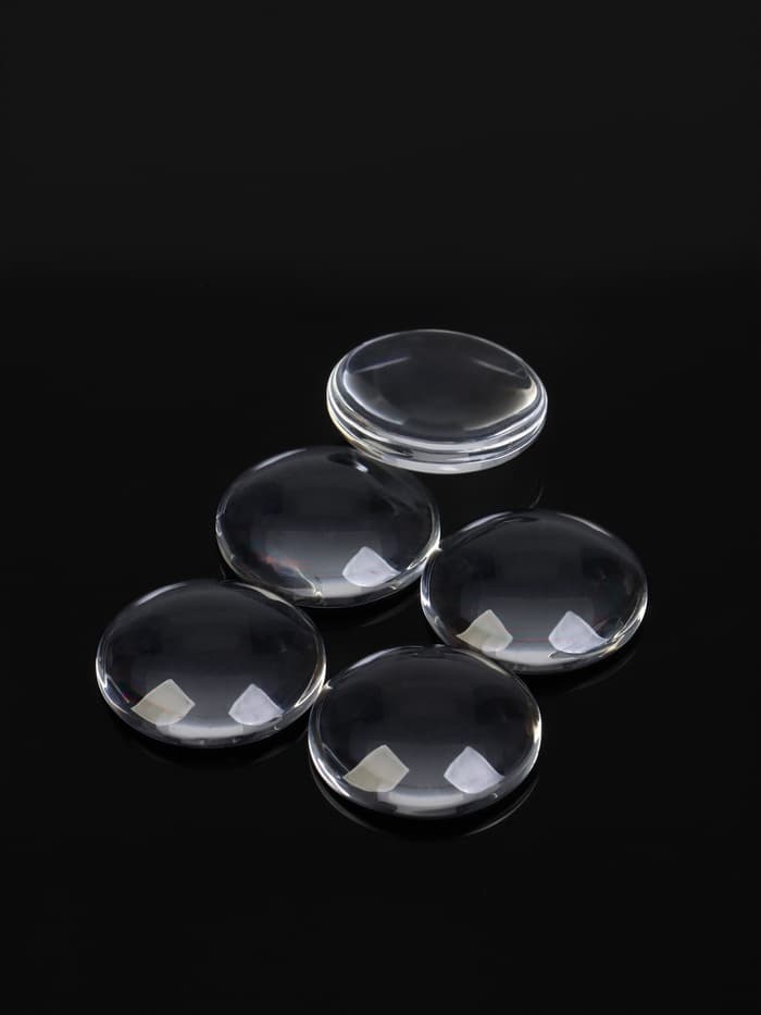 Кабошон стекло, круг 18 мм (набор 5 шт.), прозрачный