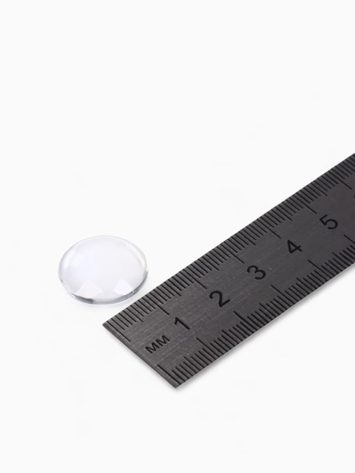 Кабошон стекло, круг 18 мм (набор 5 шт.), прозрачный