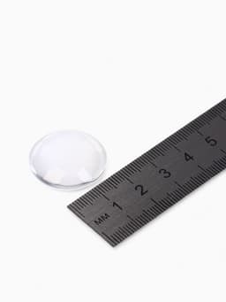 Кабошон стекло, круг 25 мм (набор 3 шт.), прозрачный