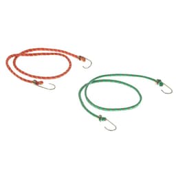 Резинка для крепления багажа TORSO, 100 см, d=8 мм, металлические крючки, МИКС, набор 2 шт.