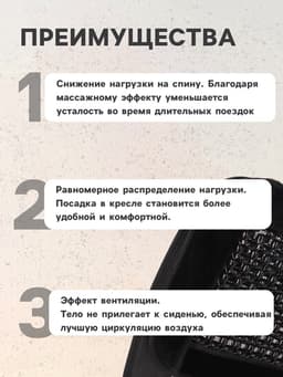 Накидка-массажер TORSO, на сиденье, черный