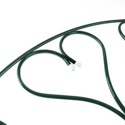 Ограждение декоративное, 69×410 см, 5 секций, с заглушками, металл, зелёное, «Лебедь»