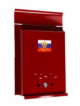 Ящик почтовый с замком, вертикальный, «Почта», бордовый