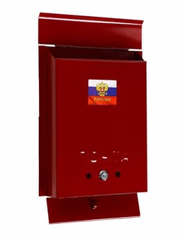 Ящик почтовый с замком, вертикальный, «Почта», бордовый