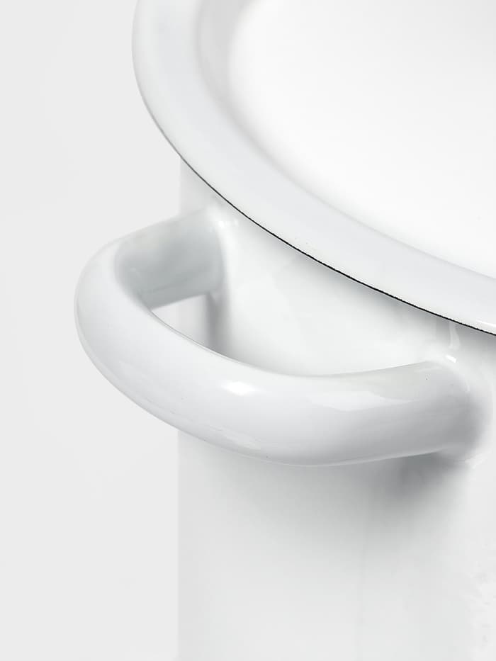 Мантоварка - позница, 12 л, 4 вставки, эмалированная, цилиндрическая, белая, рисунок МИКС