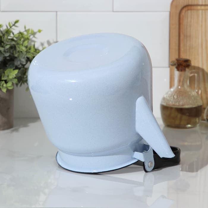 Чайник, 3.5 л, эмалированная сталь, серо-голубой