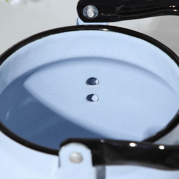 Чайник, 3.5 л, эмалированная сталь, серо-голубой