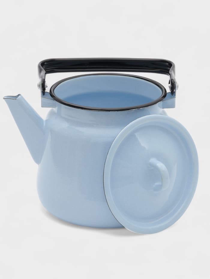 Чайник, 3.5 л, эмалированная сталь, серо-голубой