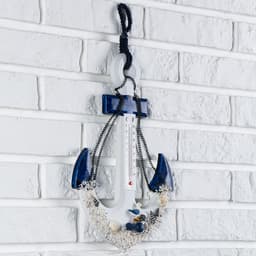 Декор настенный, панно с термометром «Якорь с цепью», 33×23×5 см