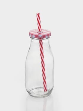 Бутыль «Лаконичность», 350 мл, с крышкой и трубочкой, 6.5×15.5 см, стекло