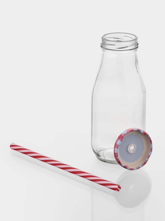 Бутыль «Лаконичность», 350 мл, с крышкой и трубочкой, 6.5×15.5 см, стекло