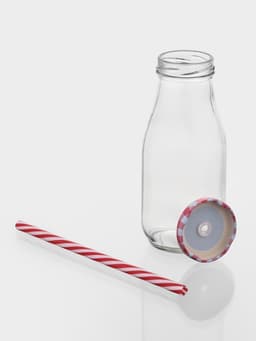 Бутыль «Лаконичность», 350 мл, с крышкой и трубочкой, 6.5×15.5 см, стекло