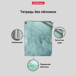 Набор обложек ПП 10 штук, 212×347 мм, 50 мкм, ErichKrause Fizzy Clear, для тетрадей и дневников, фиксированная, с тиснением