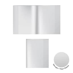 Набор обложек ПП 10 штук, 212×347 мм, 50 мкм, ErichKrause Fizzy Clear, для тетрадей и дневников, фиксированная, с тиснением